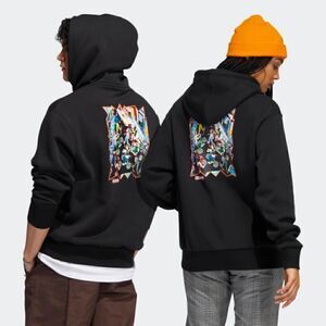 Adidas Mettz Mobbing Hoodie Skateboarding Artist Women's S Black HM9358 Painting